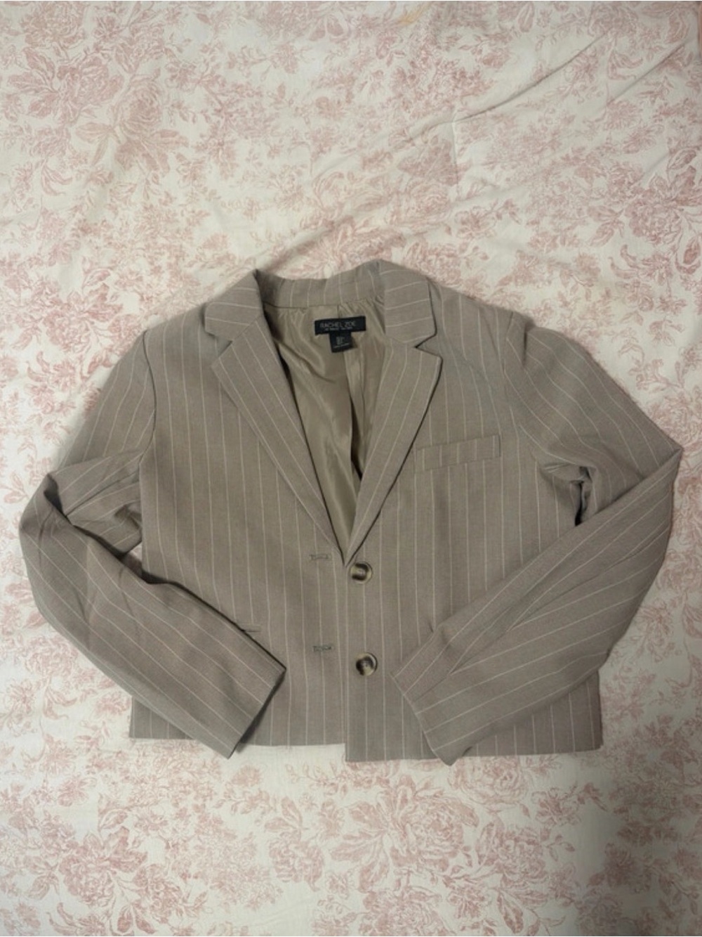 Rachel Zoe Pinstripe Cropped Blazer